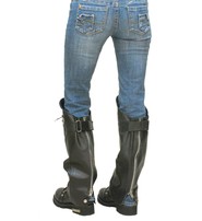 Economy Concho Shin Chaps / Half Chaps w/Back Zipper #A198CK