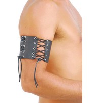 Extra Wide Leather Lace Up Arm Band #AB10080XK