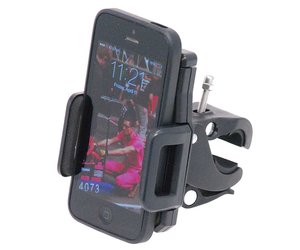 mobile holder for clip on handlebars