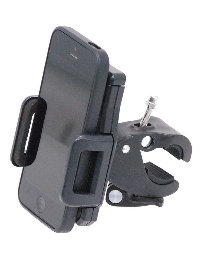 cell phone holder for motorcycle handlebars