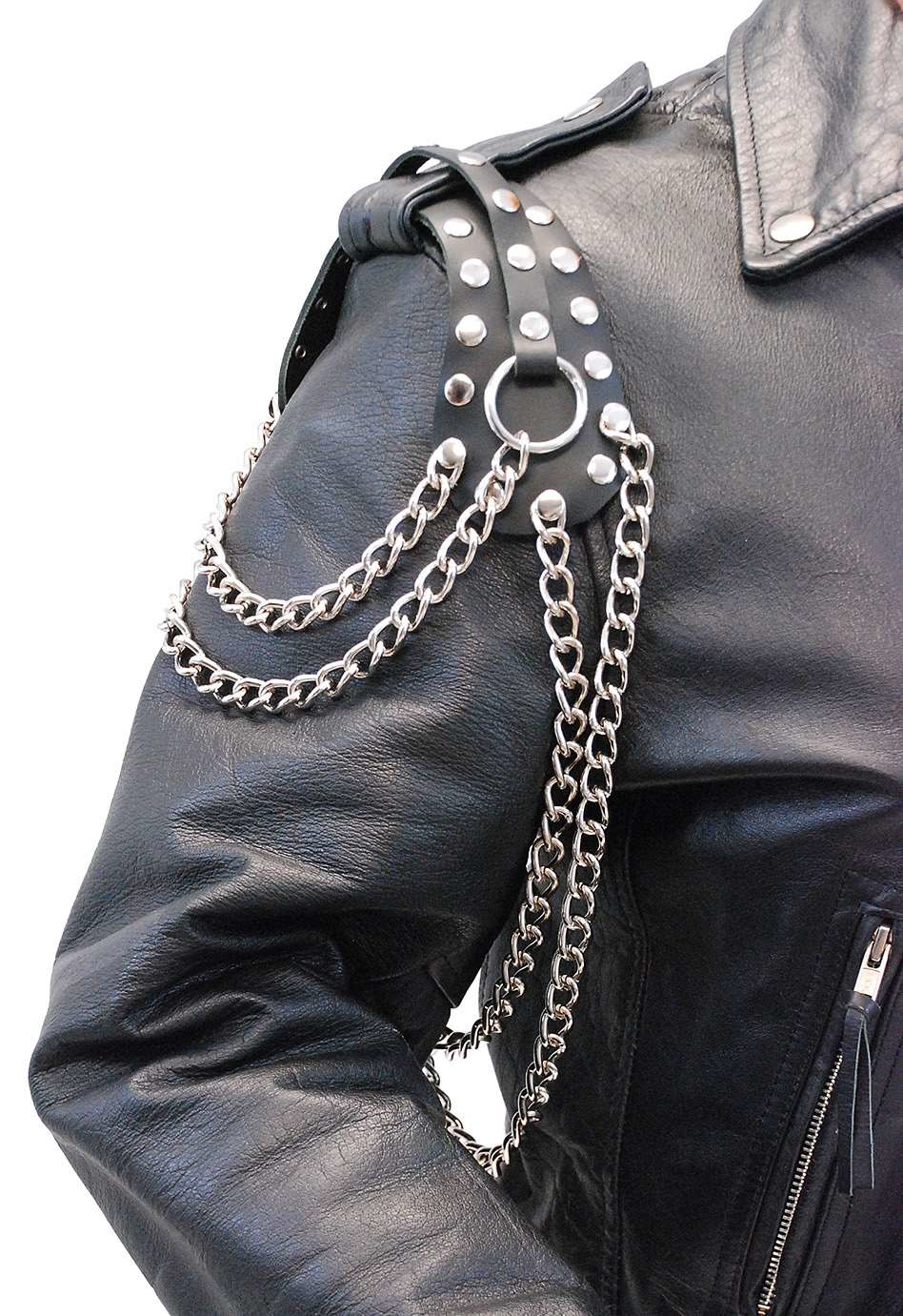 Extra Long Leather Epaulet Chains #AE16024CRK - Jamin Leather™