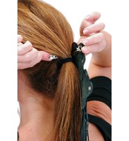 Jamin Leather® Short Silver Beaded Hair Tube #AHW65FBS