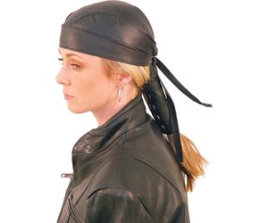 Skull Cap w/Pony Tail Hair Wrap 