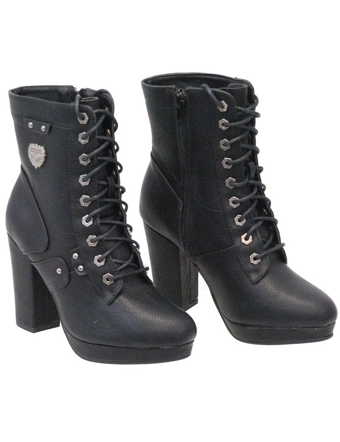 lace up high heel boots