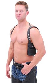 Black Leather Shoulder Holster #A358H - Jamin Leather®