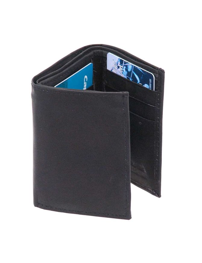 Mens Black Blue Pu Leather Wallet - Temu