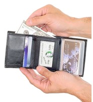 Men's Trifold Leather Wallet - Factory Seconds # WMT0003K