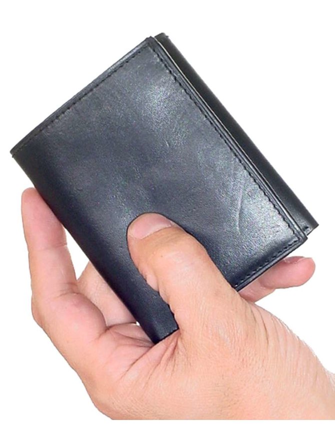 Leather Lockmini Trifold Wallet (Authentic Pre-Owned)