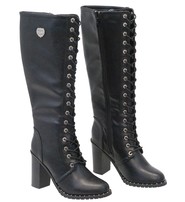 Milwaukee Lace Up Knee High Studded Sole Boots #BLC9442SLK