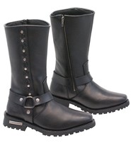 Milwaukee Mens Wide Boots with Buckle And Lace Black, Size 14