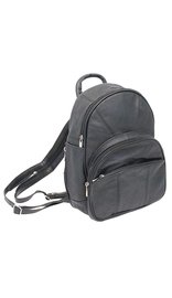 Small Round Top Zipper Backpack Purse w/Organizer #BPS3303K