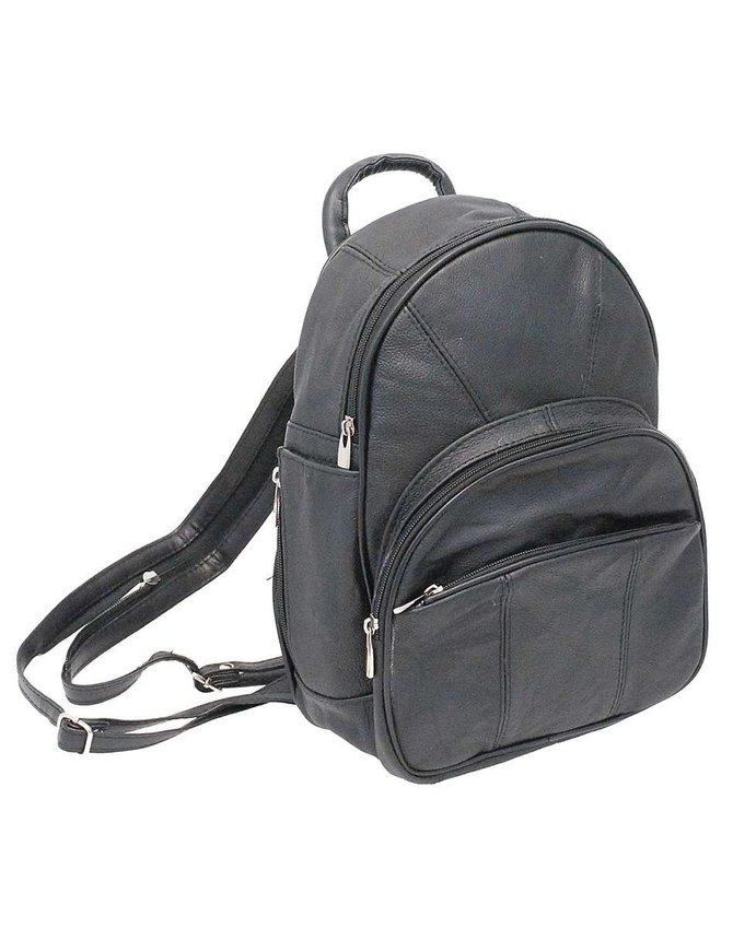 Small Round Top Zipper Backpack Purse w/Organizer #BPS3303K