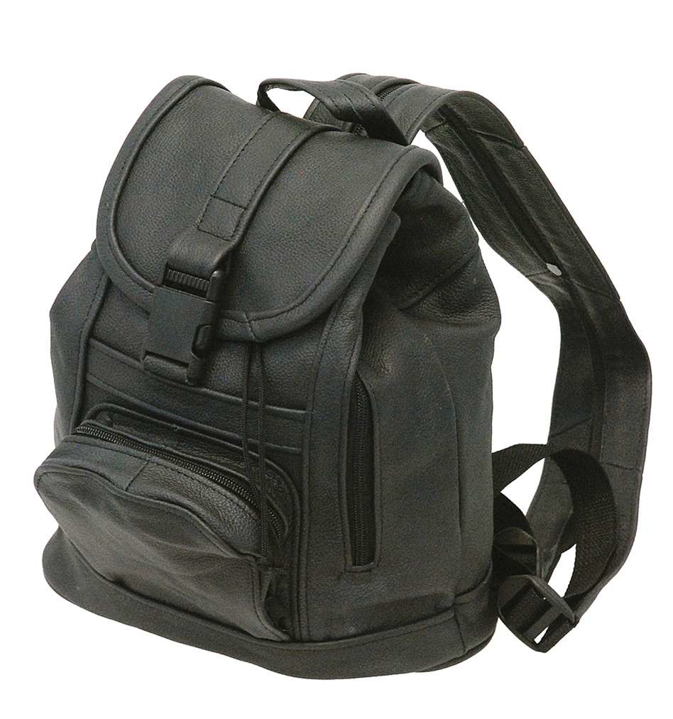 Small Black Leather Backpack Purse #BPS557K - Jamin Leather™