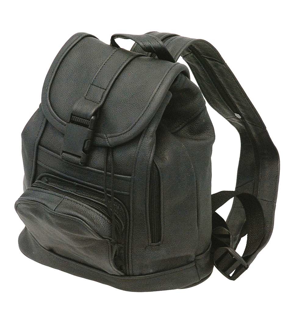 black leather backpack purse