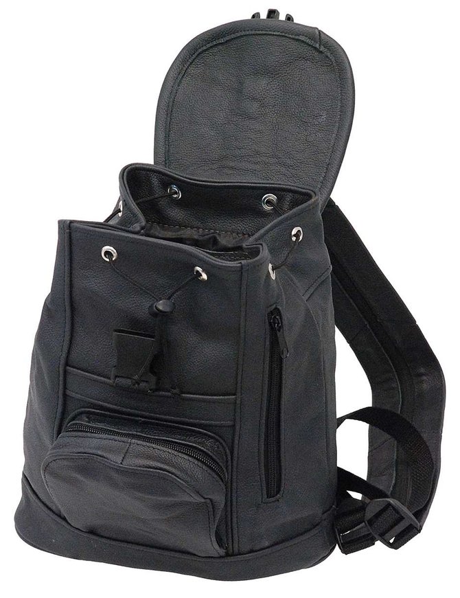 Small Black Leather Backpack Purse #BPS557K - Jamin Leather™