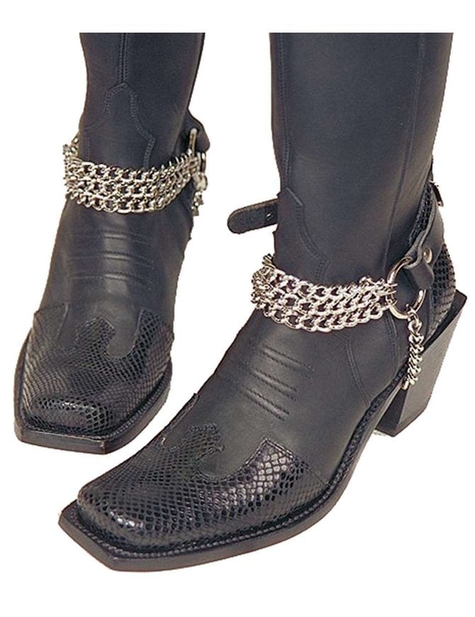 Jamin Leather Triple Chain Boot Straps #BS31