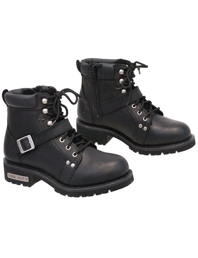 Men's 6 Ride Tecs Lace Up Riding Boots w/Buckle Strap #BM9143LK - Jamin  Leather®