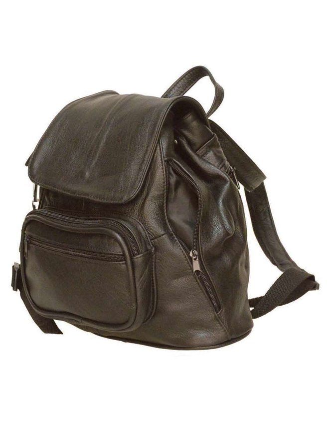 black leather backpack purse