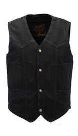 Milwaukee Black Denim Vest w/Large Inside Pockets #VMC42700K