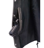 Jamin Leather® Vintage Brown Side Lace Biker Vest w/Concealed Pockets #VMA273LDN