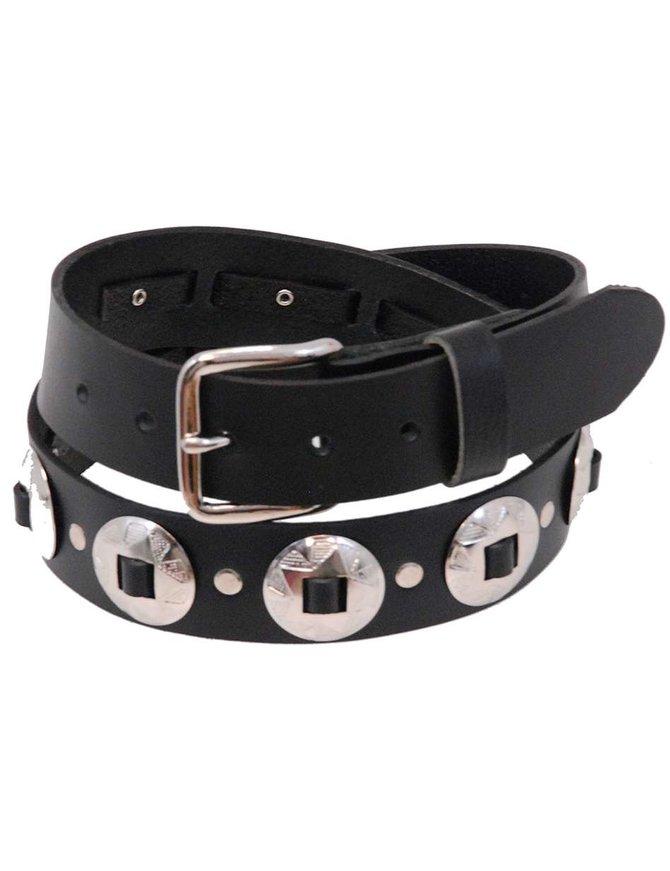 Heavy Solid Leather Concho Belt - SPECIAL #BT3CK - Jamin Leather™