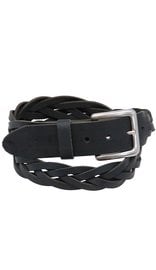 Made in USA Heavy Braided Leather Belt With Removable Buckle #BT93BRAID