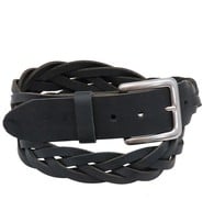 Made in USA Heavy Braided Leather Belt With Removable Buckle #BT93BRAID