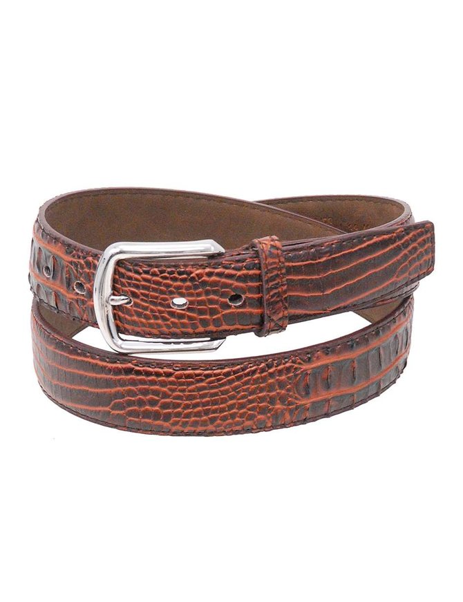 embossed leather belt