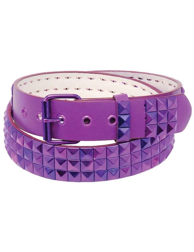 purple leather belt