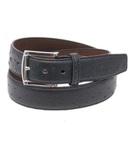 leather ostrich belt embossed