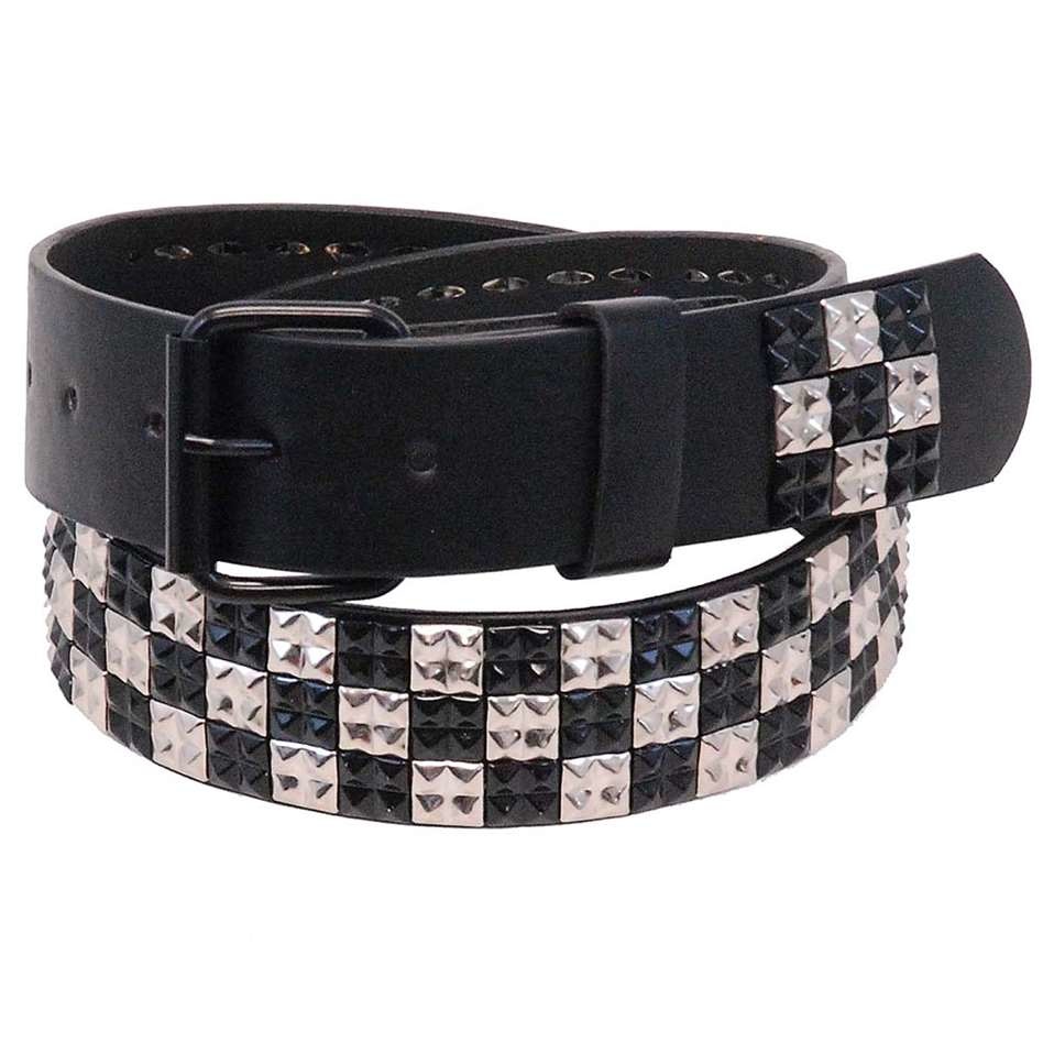 Black \u0026 Chrome Multi-Pyramid Studded 