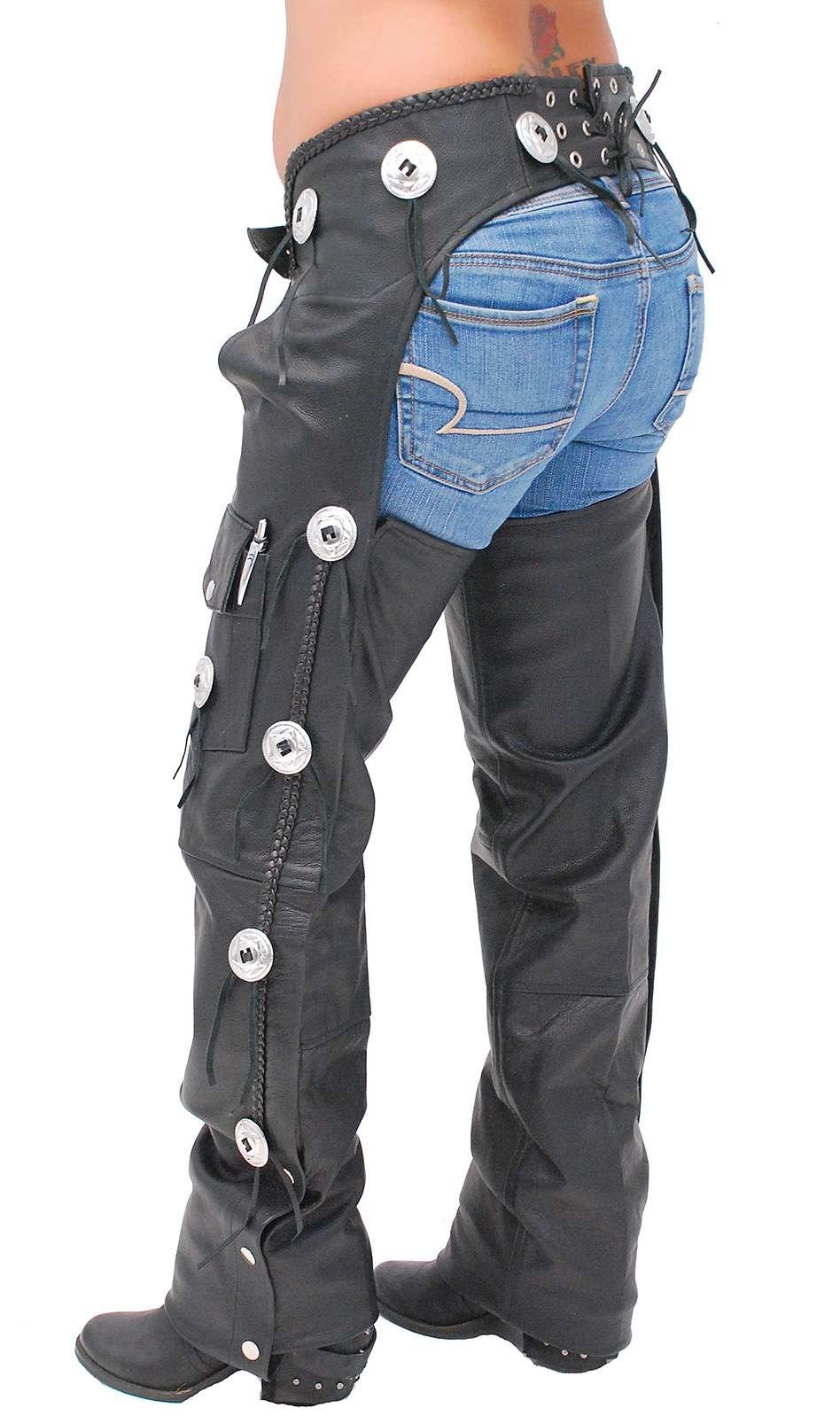 Amazon.com: Motorcycle Leather Chaps for Men Biker Riding Cowboy Chaps  Black Multi-Pocket Split Soft Leather Pants (as1, Alpha, s, Regular,  Regular, Black) : Automotive