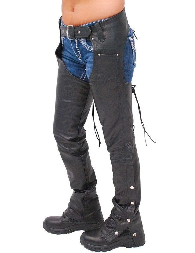 Jamin Leather® Leather Chaps w/Adjustable Lace Thigh #C1115L