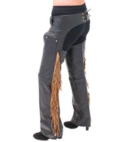 Brown Fringe Premium Leather Chaps - Special #C116FKN