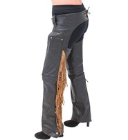 Brown Fringe Premium Leather Chaps - Special #C116FKN