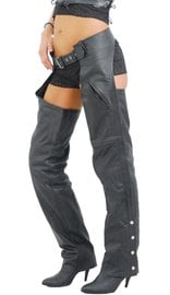 Unisex Leather Motorcycle Pocket Chaps - Special #C2100SP
