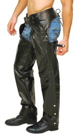 Jamin Leather® Premium Buffalo Pocket Chaps w/Zip Thigh #C2255ZK (S, XL--4X)