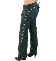 Ultra Premium Leather Western Chaps w/Scallop Trim #C5076SK - Jamin ...