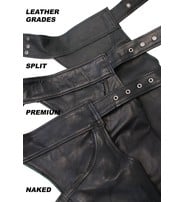 Jamin Leather® Buffalo Leather Chaps w/Fringe & Conchos #C701CFB