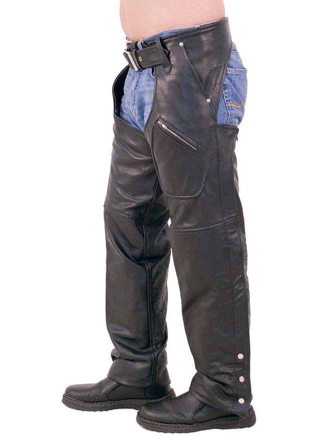 Unik Multi Pocket Lined Premium Leather Chaps #C707P