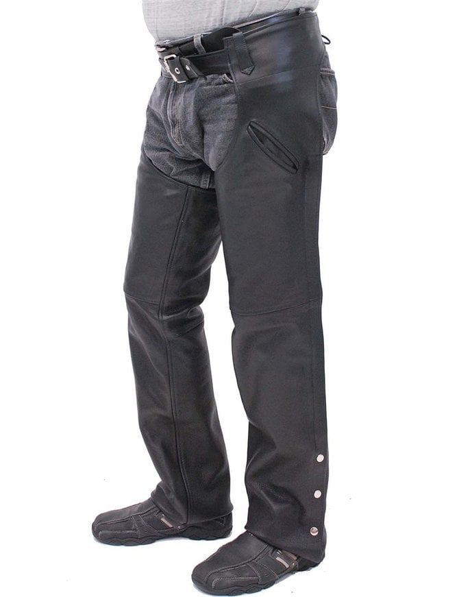 Unik Premium Buffalo Leather Chaps w/Slash Pockets #C7102PK