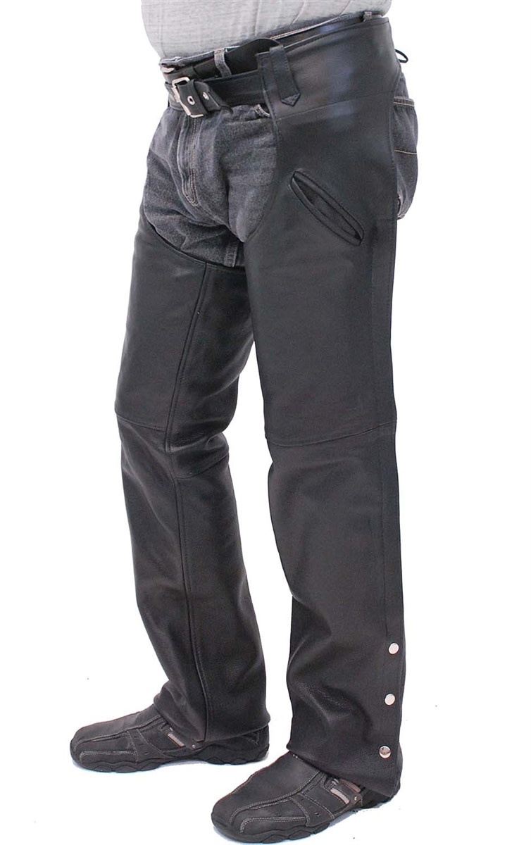 Premium Buffalo Leather Chaps w/Slash Pockets #C7102PK - Jamin Leather®