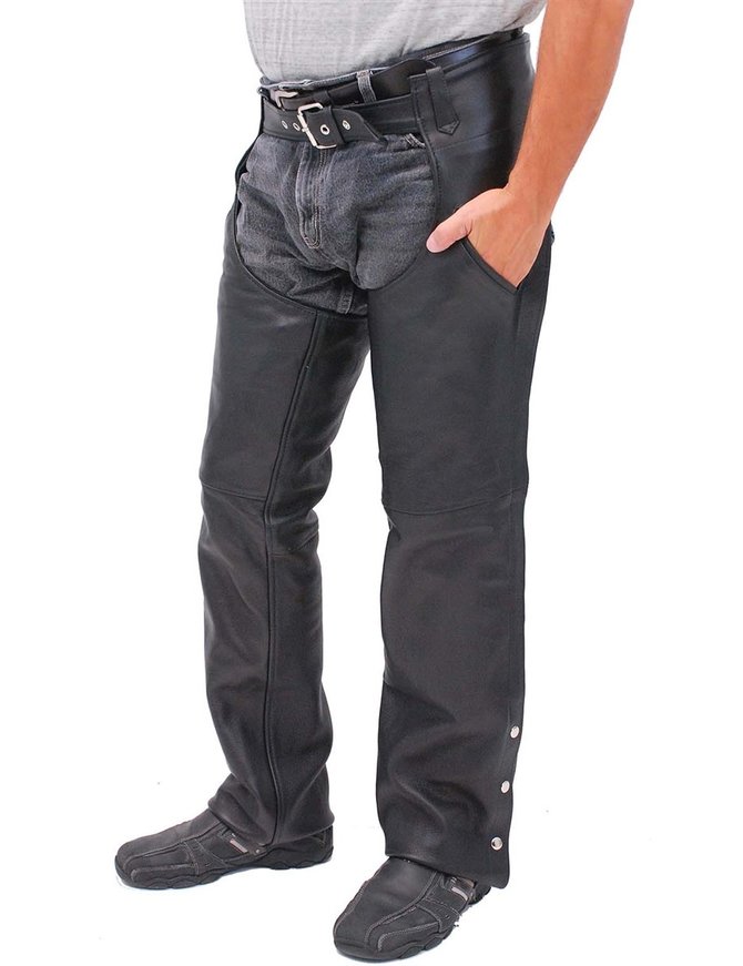 Unik Premium Buffalo Leather Chaps w/Slash Pockets #C7102PK