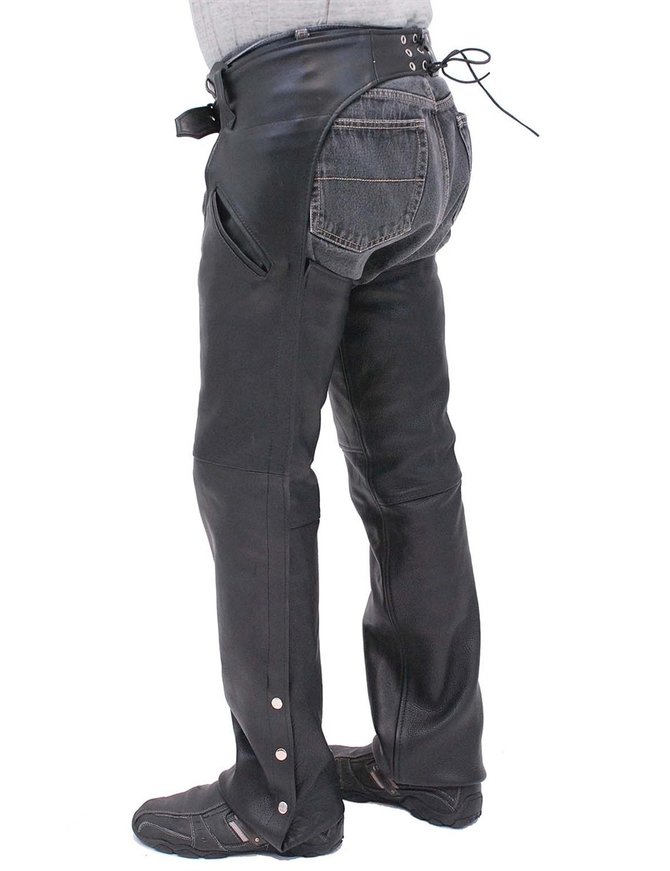 Unik Premium Buffalo Leather Chaps w/Slash Pockets #C7102PK