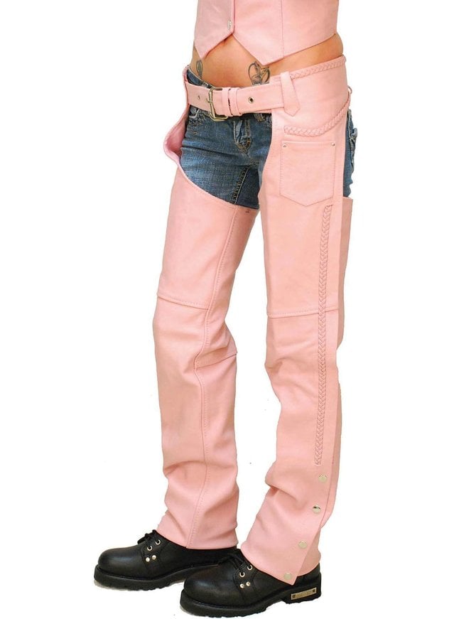 Pink Leather Women's Chaps #C745P