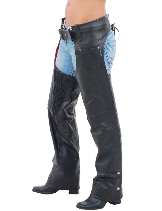 Jamin Leather® Comfort Stretch Thigh Premium Buffalo Leather Chaps #C9901