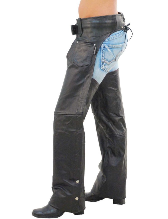 Jamin Leather® Comfort Stretch Thigh Premium Buffalo Leather Chaps #C9901