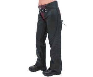 Black, XX-Large Hot Leathers Womens Studded Leather Chaps