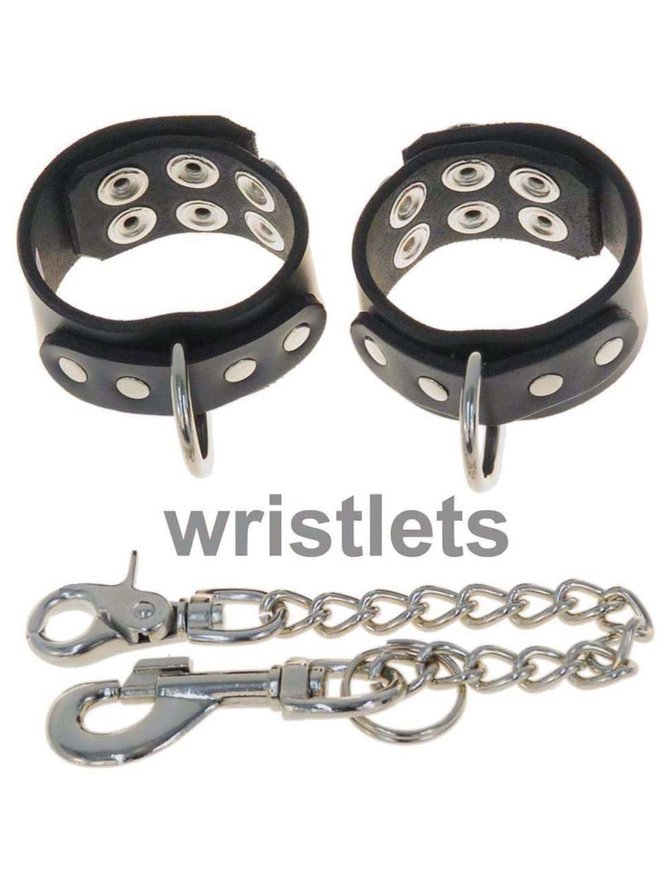 Jamin Leather® Heavy Duty Leather Wristlet Set w/12'' Chain #D503WC