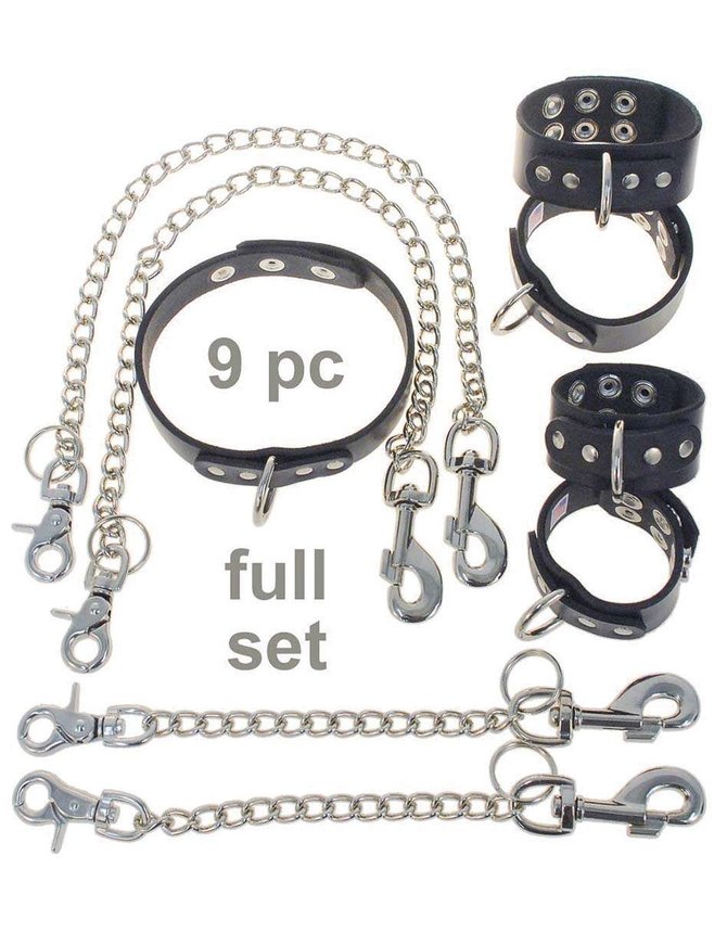 Jamin Leather® 9 Piece Deluxe D-Ring & Chain Set #D509B